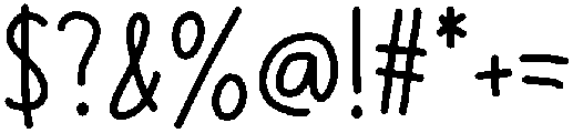 Hopefully Regular otf (400) Font OTHER CHARS