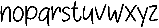 Hopefully Regular otf (400) Font LOWERCASE