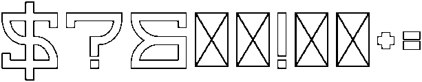 Horizon Outlinetwo otf (400) Font OTHER CHARS