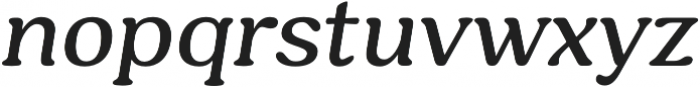 Hornbill Medium Italic otf (500) Font LOWERCASE