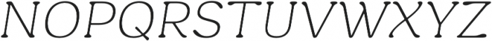 Hornbill Thin Italic otf (100) Font UPPERCASE