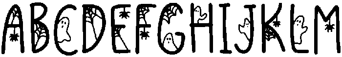 Horror Regular otf (400) Font UPPERCASE