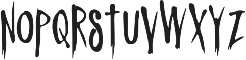 HorrorNightBold-Regular otf (700) Font UPPERCASE