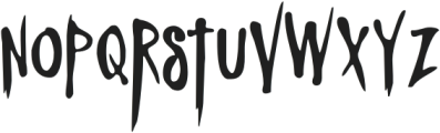 HorrorNightBold-Regular otf (700) Font LOWERCASE
