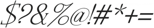 Horst More Italic Thin otf (100) Font OTHER CHARS