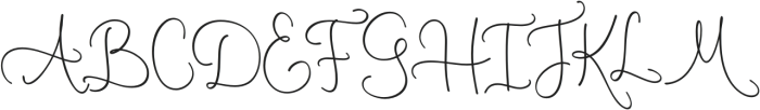 Hosaria Vesperine Regular otf (400) Font UPPERCASE