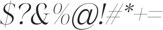 Hosera Italic otf (400) Font OTHER CHARS