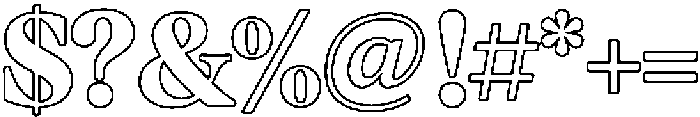 Hostage Serif  Outline otf (400) Font OTHER CHARS
