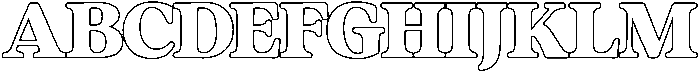 Hostage Serif  Outline otf (400) Font UPPERCASE