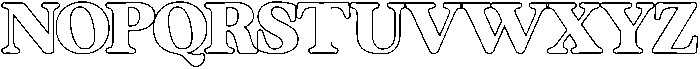 Hostage Serif  Outline otf (400) Font UPPERCASE