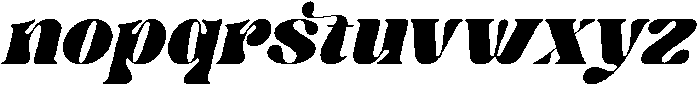 Hostey & Milan Italic otf (400) Font LOWERCASE