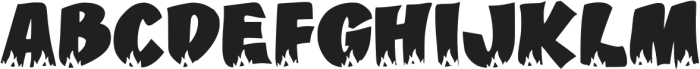 Hot Fire Regular ttf (400) Font UPPERCASE