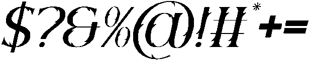 Hotra Slant otf (400) Font OTHER CHARS
