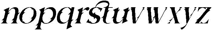Hotra Slant otf (400) Font LOWERCASE