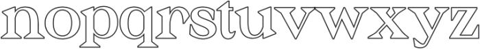 Hourdy Outline otf (400) Font LOWERCASE