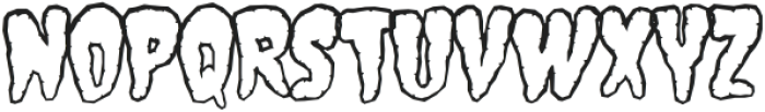 House of Spook Show Hatchet-Outline otf (400) Font LOWERCASE