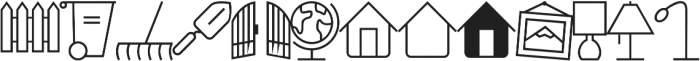 Household Icons IDT otf (400) Font LOWERCASE