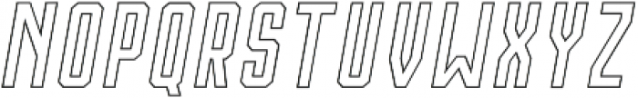 Houston Italic Outline otf (400) Font LOWERCASE