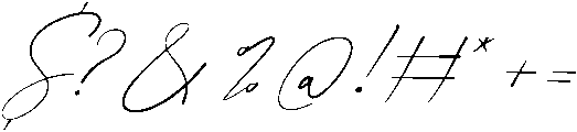 Hovelyn Signature otf (400) Font OTHER CHARS