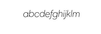 Hodor Neue-LightItalic.otf Font LOWERCASE