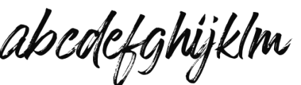 Hokagata Brush Regular Font LOWERCASE