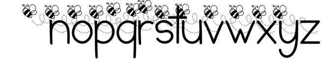 Honey Beezy - Spring Bee Font 2 Font LOWERCASE