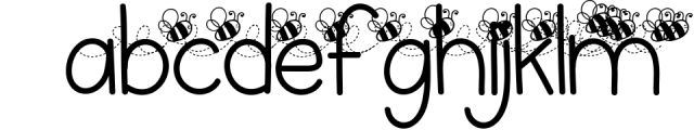 Honey Beezy - Spring Bee Font 3 Font LOWERCASE