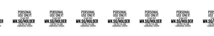 Holder Light PERSONAL USE ONLY Regular Font OTHER CHARS