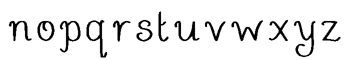 Hollies Fairytale Regular Font LOWERCASE
