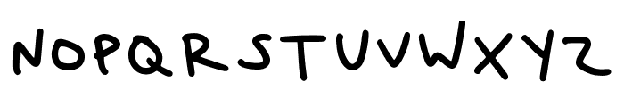 Hollies Fat Scribble Regular Font UPPERCASE