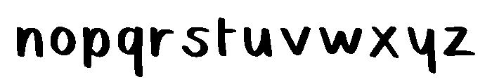 Hollies Ink Regular Font LOWERCASE