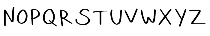 Hollies Messy Handwriti Regular Font UPPERCASE
