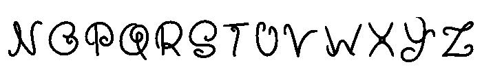 Hollies Whimsy Regular Font UPPERCASE