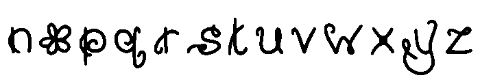 Hollies Whimsy Regular Font LOWERCASE