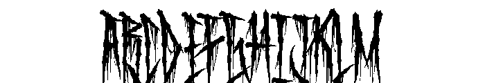 Hollow Death Font UPPERCASE