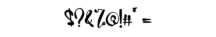 Hollow Spring Font OTHER CHARS