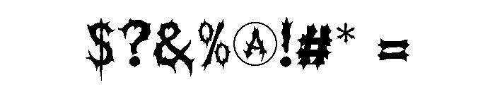 Hollowe Genesis Regular Font OTHER CHARS