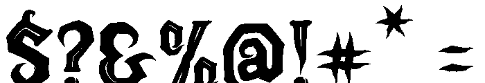Hollowick Font OTHER CHARS