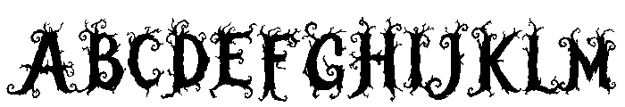 Hollowthorn Font UPPERCASE