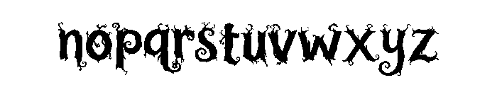 Hollowthorn Font LOWERCASE