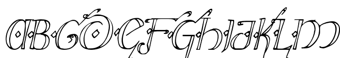Holly Jingle Condensed Italic Font UPPERCASE