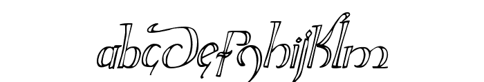 Holly Jingle Condensed Italic Font LOWERCASE