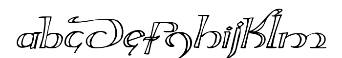 Holly Jingle Expanded Italic Font LOWERCASE