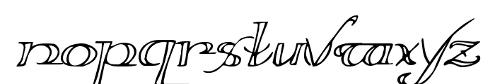 Holly Jingle Expanded Italic Font LOWERCASE