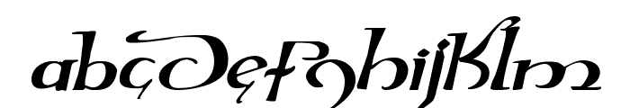 Holly Jingle Solid Expanded Italic Font LOWERCASE