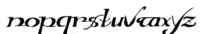 Holly Jingle Solid Expanded Italic Font LOWERCASE