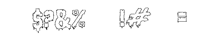 Hollywwod Nightmare Outline Font OTHER CHARS