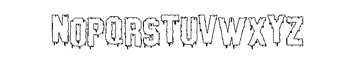Hollywwod Nightmare Outline Font UPPERCASE