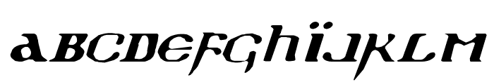 Holy Empire Expanded Italic Font LOWERCASE