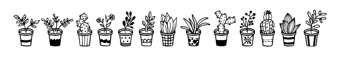 Home Plants Font LOWERCASE